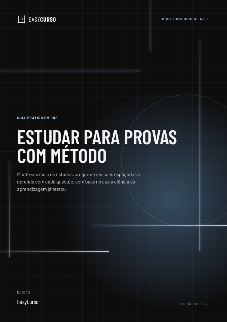 Capa do material Estudar para Provas com Método
